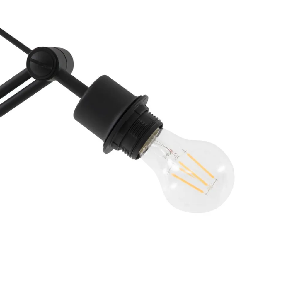 Gulvlamper|Gulvlamper ^ Lucande gulvlampe Caelia, sort, tekstil, justerbar