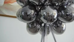 Lucande Gulvlamper > Gulvlampe Diborah, røggrå, glas, 150 cm, G9