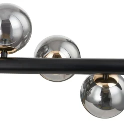 Lucande Gulvlamper > Gulvlampe Diborah, røggrå, glas, 150 cm, G9