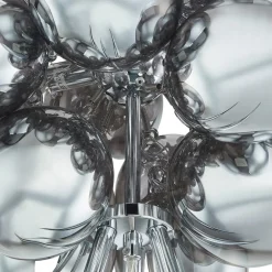 Lucande Gulvlamper > Gulvlampe Diborah, røggrå, glas, 150 cm, G9