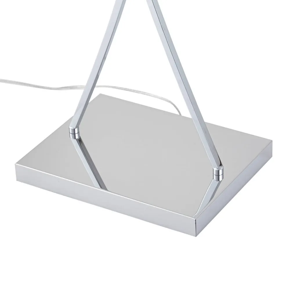 Lucande Gulvlamper > gulvlampe Evaine, krom/hvid, metal, 157 cm, E27