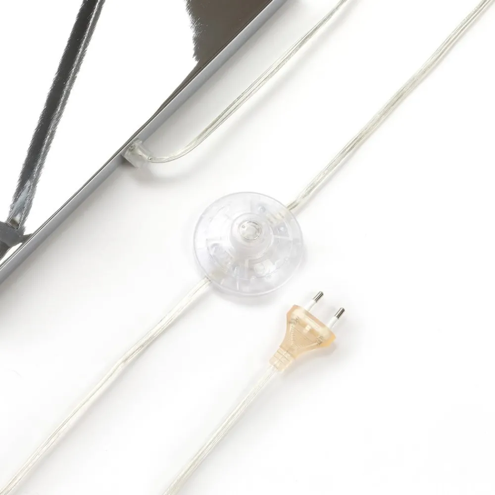 Lucande Gulvlamper > gulvlampe Evaine, krom/hvid, metal, 157 cm, E27