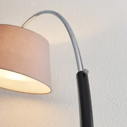 Gang|Pendellamper ^ Lucande gulvlampe Evelyna, grå/sort, metal, 192 cm