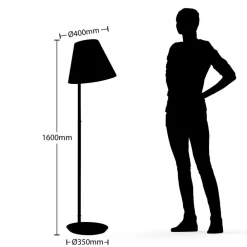 Lucande Gang|Pendellamper > gulvlampe Jinda, hvid, træ, stof, 160 cm, E27