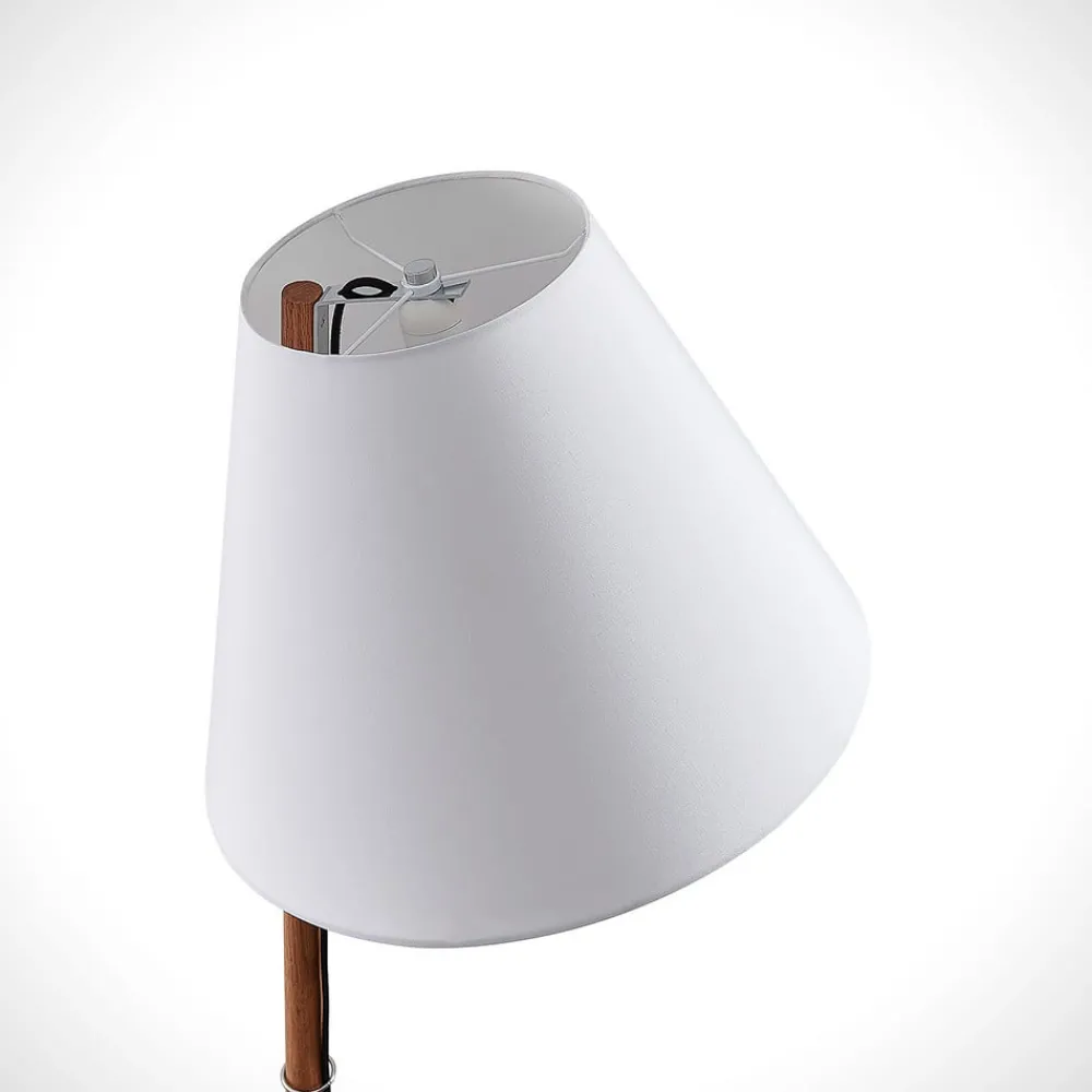 Lucande Gang|Pendellamper > gulvlampe Jinda, hvid, træ, stof, 160 cm, E27