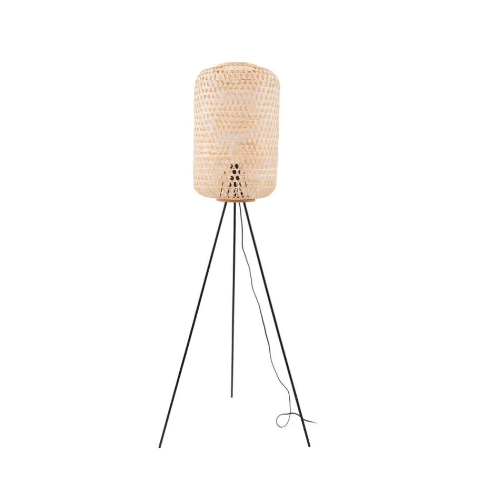 Lucande Gulvlamper > gulvlampe Jorick, bambus, trefod, højde 166 cm