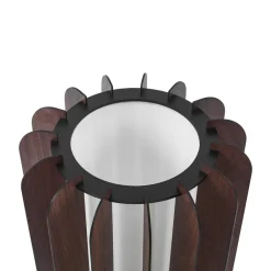 Lucande Gang|Gulvlamper > gulvlampe Juneta, 75 cm, brun, træ, tekstil