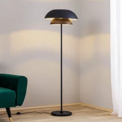 Lucande Gang|Pendellamper > gulvlampe Kellina, 151 cm, sort, metal, E27