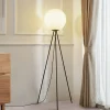 Lucande Gulvlamper|Gulvlamper > gulvlampe Kestralia, hvid, glas, Ø 35 cm, E27
