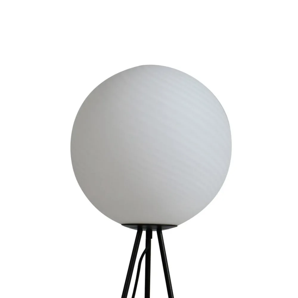 Lucande Gulvlamper|Gulvlamper > gulvlampe Kestralia, hvid, glas, Ø 35 cm, E27