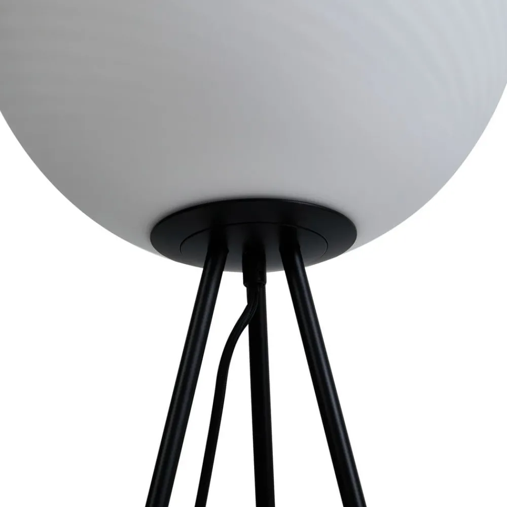 Lucande Gulvlamper|Gulvlamper > gulvlampe Kestralia, hvid, glas, Ø 35 cm, E27