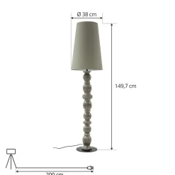 Lucande Gulvlamper > gulvlampe Lyndorin, grøn, keramik, 150 cm