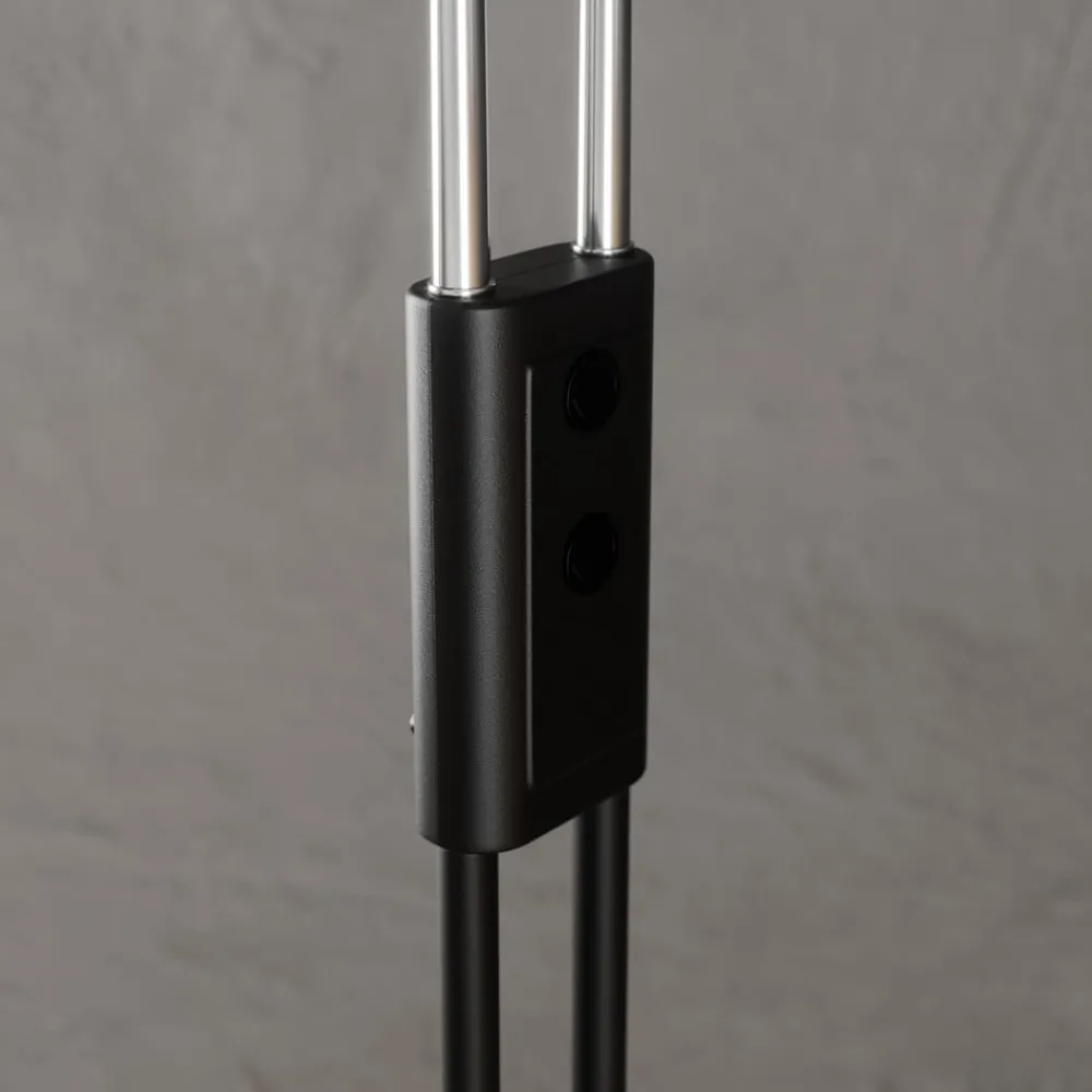 Lucande Pendellamper|Gulvlamper > gulvlampe Medira, sort, 2 lyskilder, justerbar, GU10