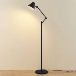 Lucande Gang|Pendellamper > gulvlampe Phina, sort/hvid, justerbar, E27