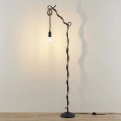 Lucande Gulvlamper|Gulvlamper > gulvlampe Ropina, højde 180 cm, sort, hampereb