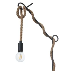 Lucande Gulvlamper|Gulvlamper > gulvlampe Ropina, højde 180 cm, sort, hampereb