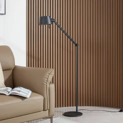 Lucande Arbejdsrum/Kontor|Gulvlamper > gulvlampe Silka, højde 173 cm, sort, metal