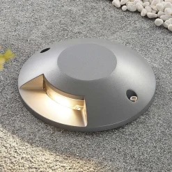 Lucande Nedgravet Udebelysning|Sokkellamper > gulv-spotlight med LED Jeffrey, sølv, 1 lysudgang