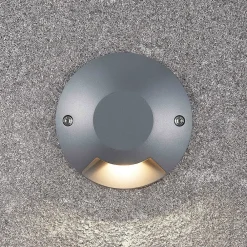 Lucande Nedgravet Udebelysning|Sokkellamper > gulv-spotlight med LED Jeffrey, sølv, 1 lysudgang