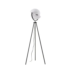 Lucande Gulvlamper > Helva gulvlampe, 150 cm, hvid/sort, drejelig