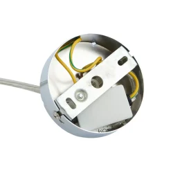 Lucande Pendellamper > hængelampe Bidolo, kromfarvet, glas, Ø 15 cm, IP44