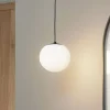 Lucande Pendellamper > hængelampe Bidolo, sort, glas, Ø 15 cm, IP44
