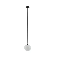 Lucande Pendellamper > hængelampe Bidolo, sort, glas, Ø 15 cm, IP44