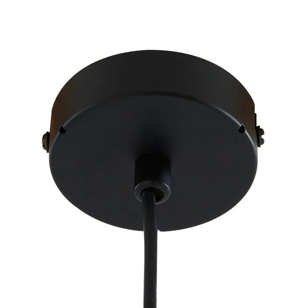 Lucande Pendellamper > hængelampe Bidolo, sort, glas, Ø 15 cm, IP44
