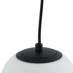 Lucande Pendellamper > hængelampe Bidolo, sort, glas, Ø 15 cm, IP44