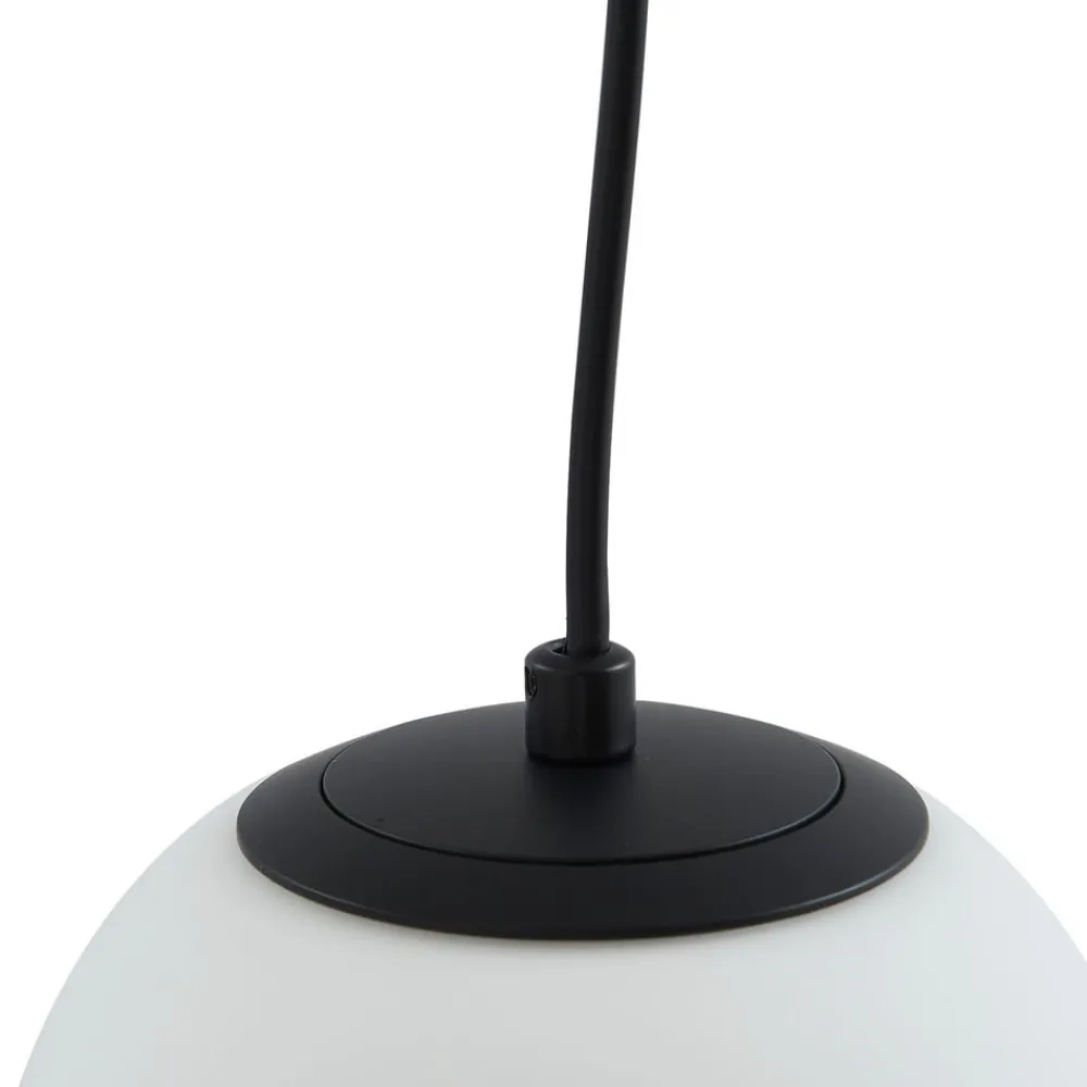 Lucande Pendellamper > hængelampe Bidolo, sort, glas, Ø 15 cm, IP44