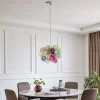 Lucande Pendellamper|Pendellamper > hængelampe Diborah, Ø 50 cm, farvet, glas, G9