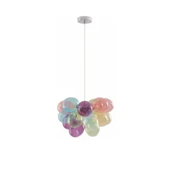 Lucande Pendellamper|Pendellamper > hængelampe Diborah, Ø 40 cm, farvet, glas, G9