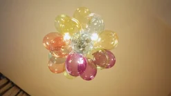 Lucande Pendellamper|Pendellamper > hængelampe Diborah, Ø 40 cm, farvet, glas, G9