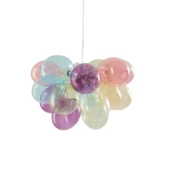 Lucande Pendellamper|Pendellamper > hængelampe Diborah, Ø 40 cm, farvet, glas, G9