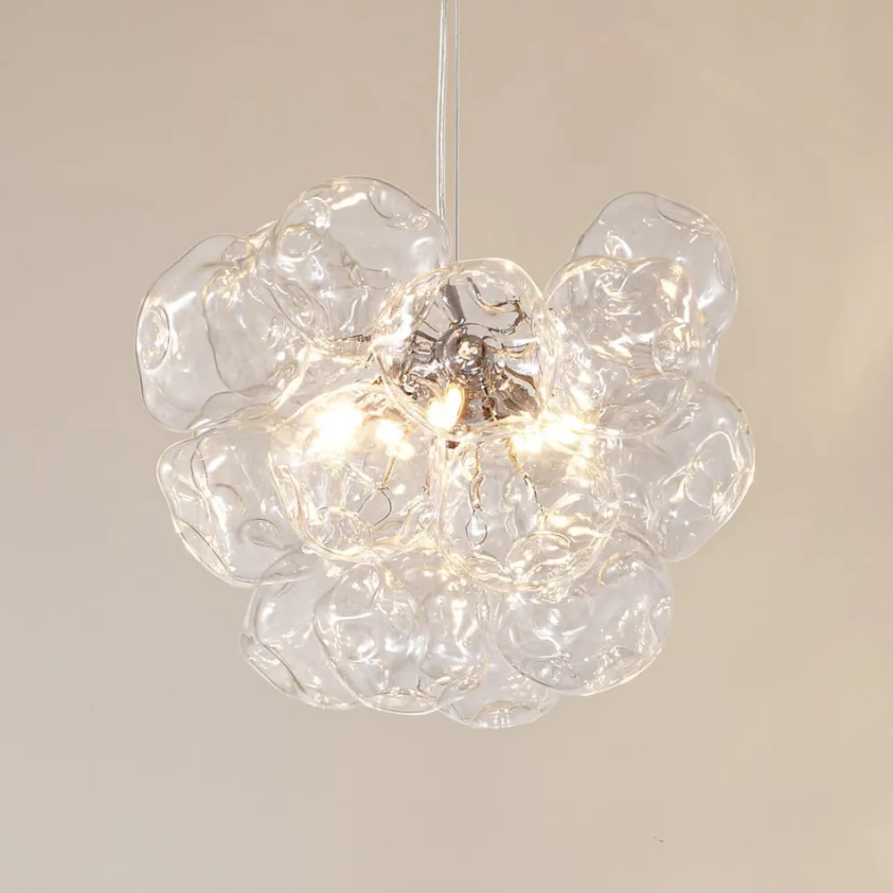 Lucande Pendellamper|Pendellamper > hængelampe Diborah, klar, Ø 43 cm, glas, G9
