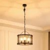 Pendellamper ^ Lucande hængelampe Eryk, Ø 40 cm, sort, glas, 3 lyskilder