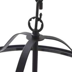 Pendellamper ^ Lucande hængelampe Eryk, Ø 40 cm, sort, glas, 3 lyskilder