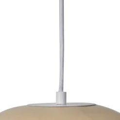Lucande Pendellamper > hængelampe Fidelo, hvid/gul, glas, keramik, 18 cm