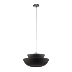 Lucande Pendellamper|Pendellamper > hængelampe Kellina, Ø 48 cm, sort, metal
