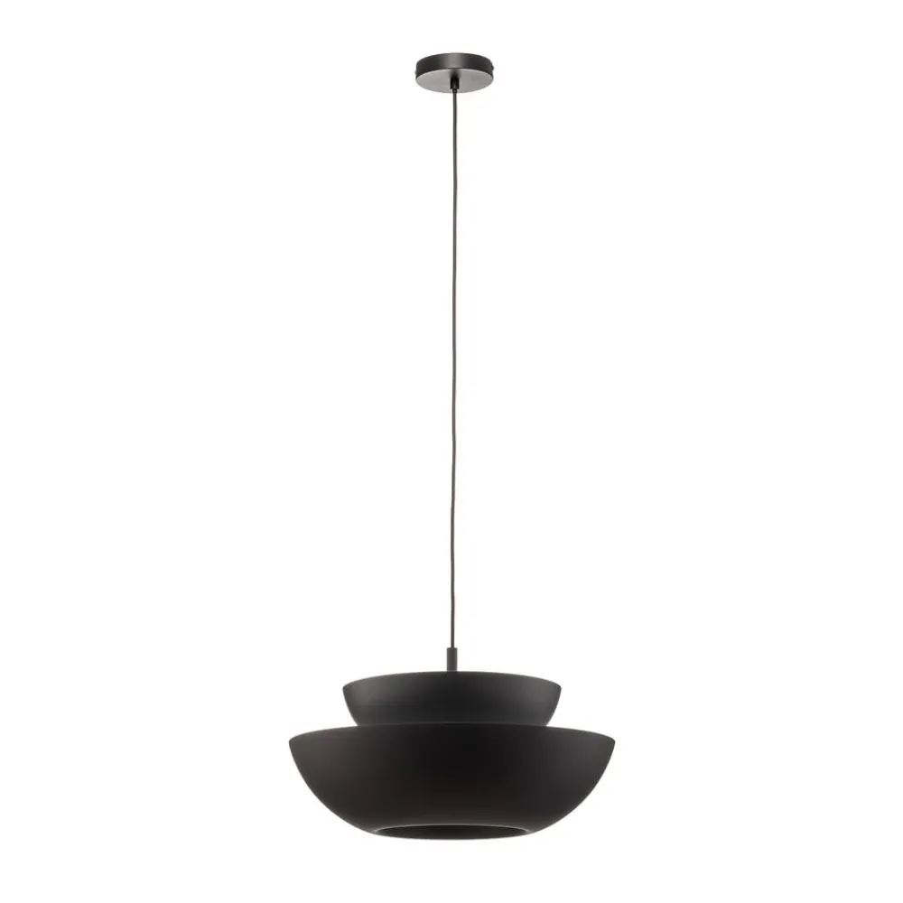 Lucande Pendellamper|Pendellamper > hængelampe Kellina, Ø 48 cm, sort, metal
