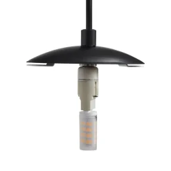 Lucande Pendellamper > hængelampe Lunelle, sort, glas, 4 lyskilder, Ø 40 cm