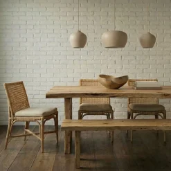 Lucande Pendellamper|Pendellamper > hængelampe Malisa, beige, 3 lyskilder, metal, 90 cm