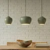 Lucande Pendellamper|Pendellamper > hængelampe Malisa, grøn, 3 lyskilder, metal, længde 90 cm