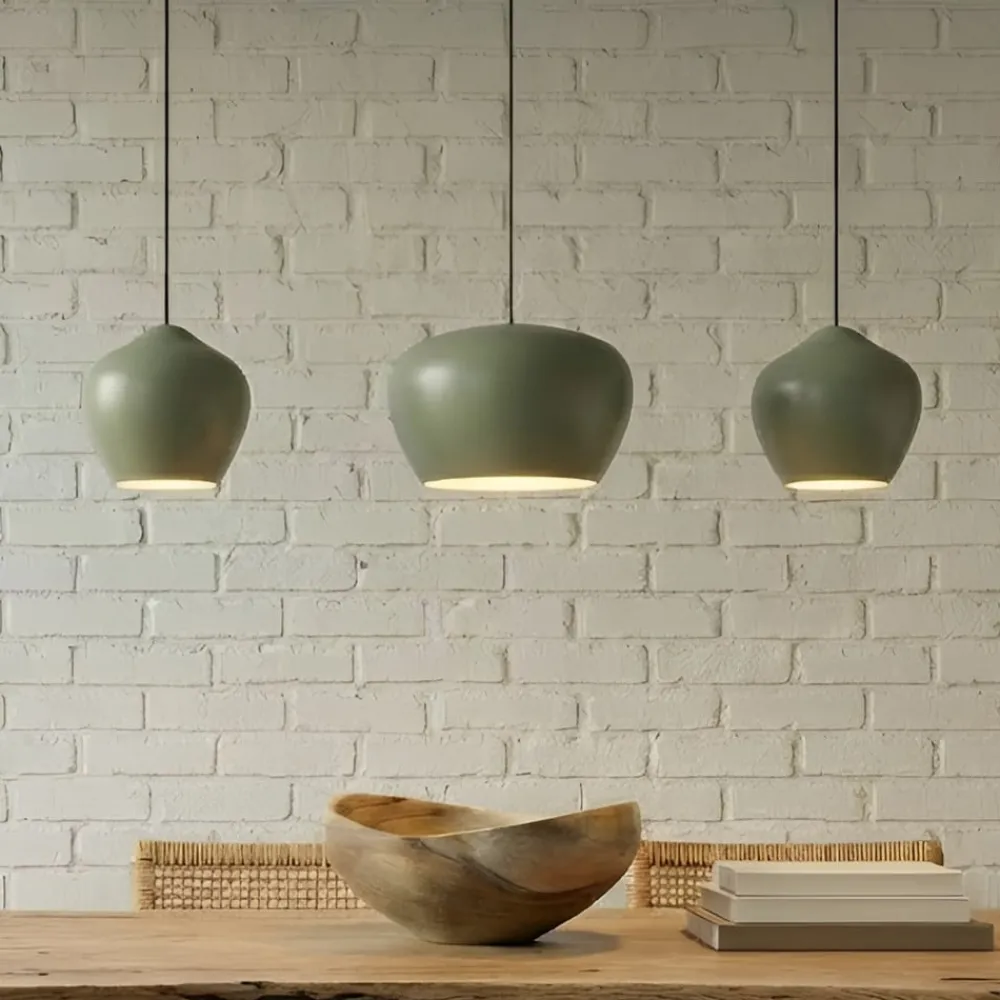 Lucande Pendellamper|Pendellamper > hængelampe Malisa, grøn, 3 lyskilder, metal, længde 90 cm