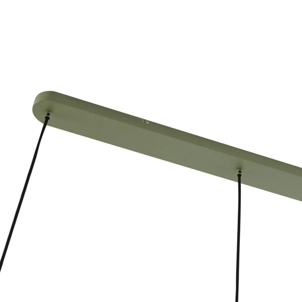 Lucande Pendellamper|Pendellamper > hængelampe Malisa, grøn, 3 lyskilder, metal, længde 90 cm