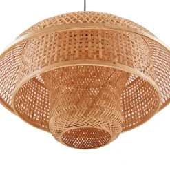 Pendellamper ^ Lucande hængelampe Rasmina, bambus, Ø 50 cm, 1 lyskilde