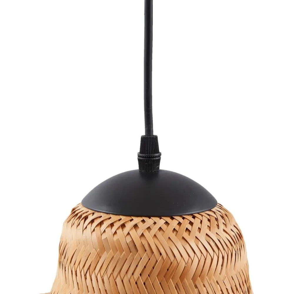 Pendellamper ^ Lucande hængelampe Rasmina, bambus, Ø 50 cm, 1 lyskilde