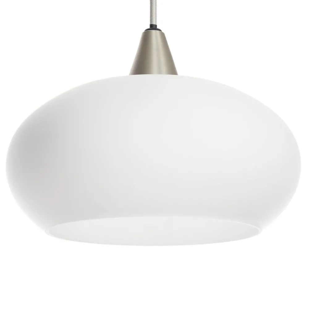 Pendellamper|Pendellamper ^ Lucande hængelampe Sharvil, 3 lyskilder, hvid, glas, 97 cm