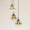 Lucande Pendellamper > Jarven hængelampe, 3 lyskilder, sort, glas