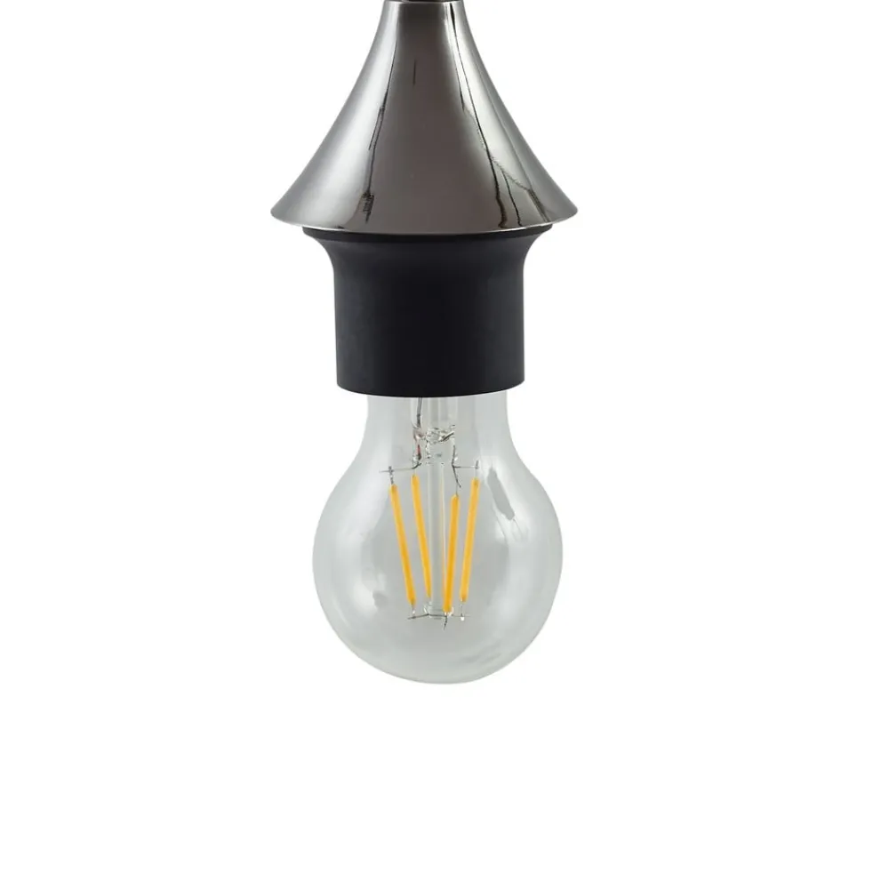 Pendellamper ^ Lucande Jarven hængelampe, 7 lyskilder, sort, glas